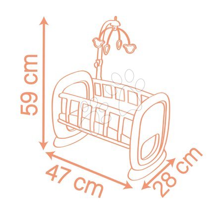 Puppenbetten und Wiegen - Wiege mit Mobile Baby’s Cot Soft Baby Nurse von Smoby - 15