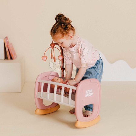 Puppenbetten und Wiegen - Wiege mit Mobile Baby’s Cot Soft Baby Nurse von Smoby - 6