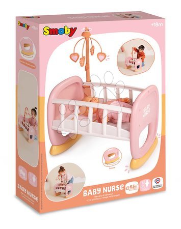 Puppenbetten und Wiegen - Wiege mit Mobile Baby’s Cot Soft Baby Nurse von Smoby - 16