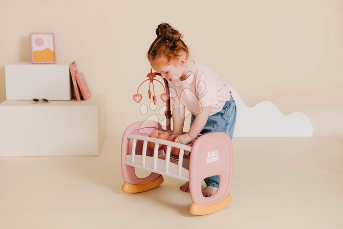 Puppenbetten und Wiegen - Wiege mit Mobile Baby’s Cot Soft Baby Nurse von Smoby - 7