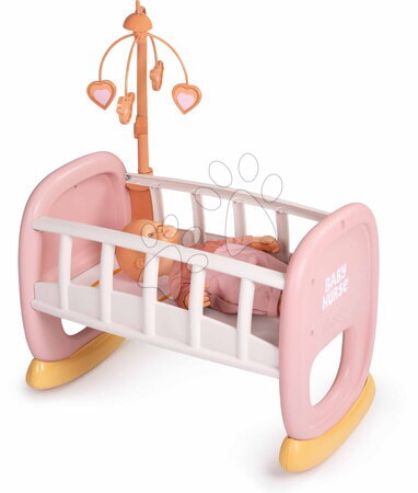 Lettini e culle per bambole - Culla con giostrina Baby's Cot Soft Baby Nurse Smoby