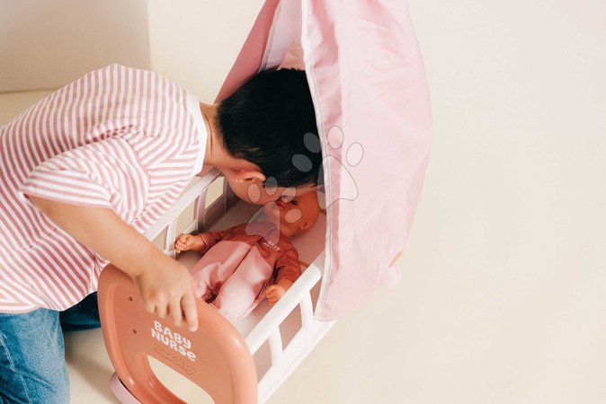 Puppenbetten und Wiegen - Wiege mit Stoffhimmel Cradle Soft Baby Nurse von Smoby - 3