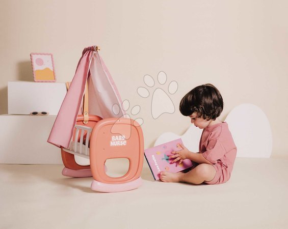 Puppenbetten und Wiegen - Wiege mit Stoffhimmel Cradle Soft Baby Nurse von Smoby - 4