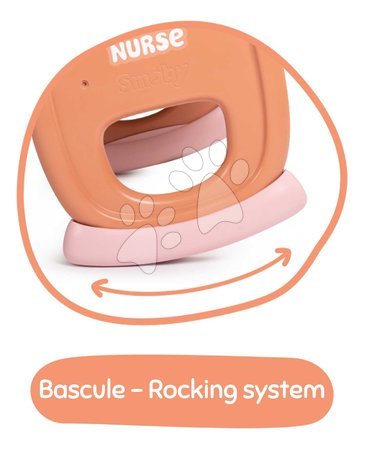 Puppenbetten und Wiegen - Wiege mit Stoffhimmel Cradle Soft Baby Nurse von Smoby - 2
