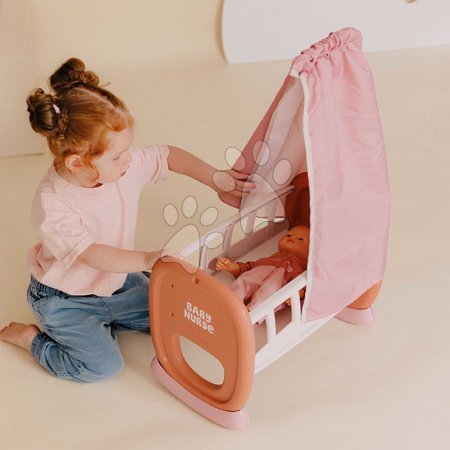 Puppenbetten und Wiegen - Wiege mit Stoffhimmel Cradle Soft Baby Nurse von Smoby - 6