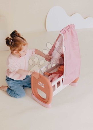 Puppenbetten und Wiegen - Wiege mit Stoffhimmel Cradle Soft Baby Nurse von Smoby - 9