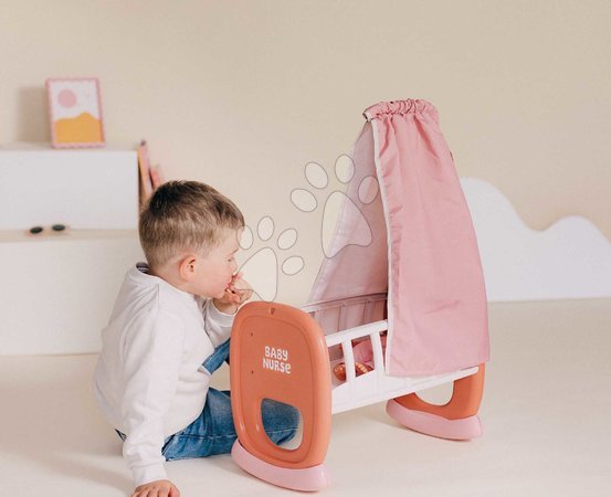 Puppenbetten und Wiegen - Wiege mit Stoffhimmel Cradle Soft Baby Nurse von Smoby - 10