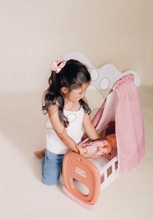 Puppenbetten und Wiegen - Wiege mit Stoffhimmel Cradle Soft Baby Nurse von Smoby - 11