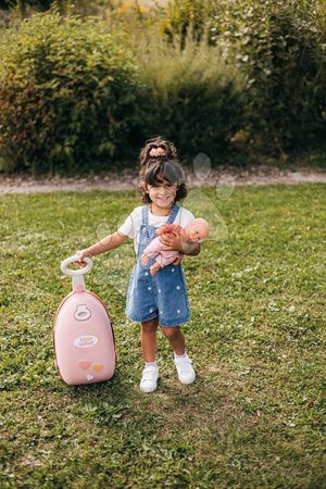 Puppenhäuser - Wickelkoffer mit Bettchen auf Rädern 3-in-1 Nursery Soft Baby Nurse Smoby - 8