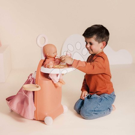 Puppenhäuser - Wickelkoffer mit Bettchen auf Rädern 3-in-1 Nursery Soft Baby Nurse Smoby - 11