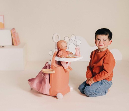 Puppenhäuser - Wickelkoffer mit Bettchen auf Rädern 3-in-1 Nursery Soft Baby Nurse Smoby - 16