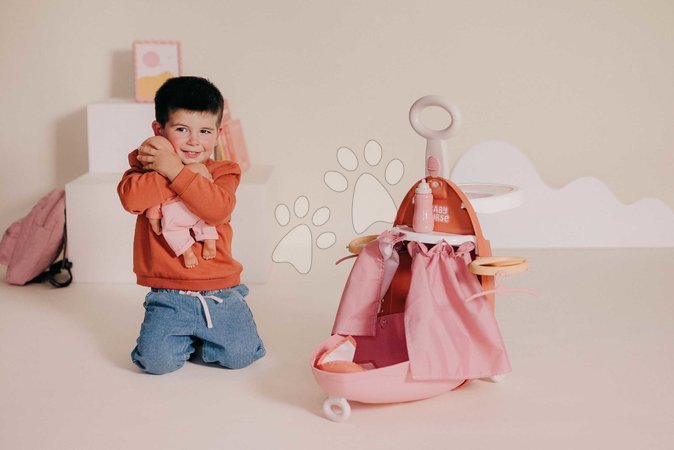 Puppenhäuser - Wickelkoffer mit Bettchen auf Rädern 3-in-1 Nursery Soft Baby Nurse Smoby - 20