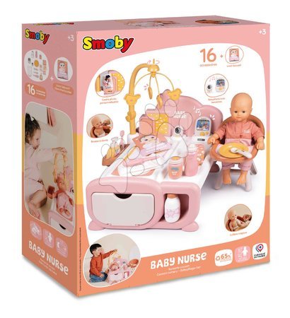 Puppenhäuser - Elektronisches Puppenhaus Cocoon Nursery Soft Baby Nurse Smoby - 19