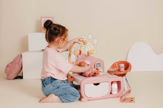 Puppenhäuser - Elektronisches Puppenhaus Cocoon Nursery Soft Baby Nurse Smoby - 7
