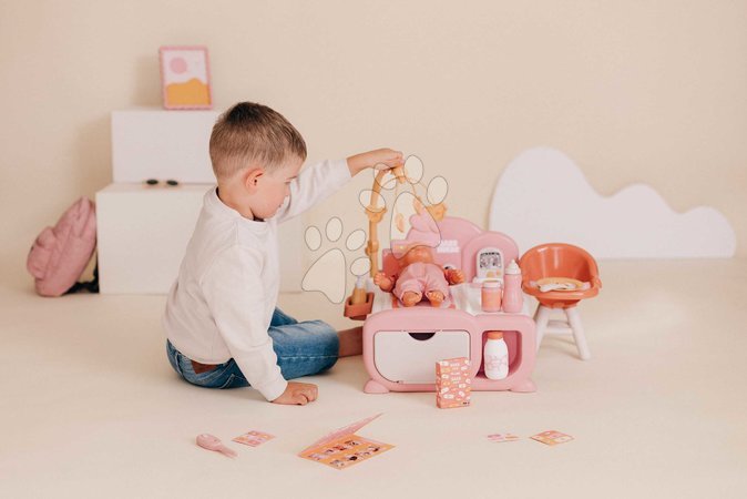 Puppenhäuser - Elektronisches Puppenhaus Cocoon Nursery Soft Baby Nurse Smoby - 12