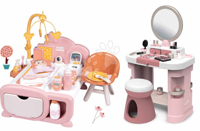 Baby Nurse | Strana 3 - Set domček pre bábiku s kozmetickým stolíkom Cocoon Nursery Soft Baby Nurse Smoby