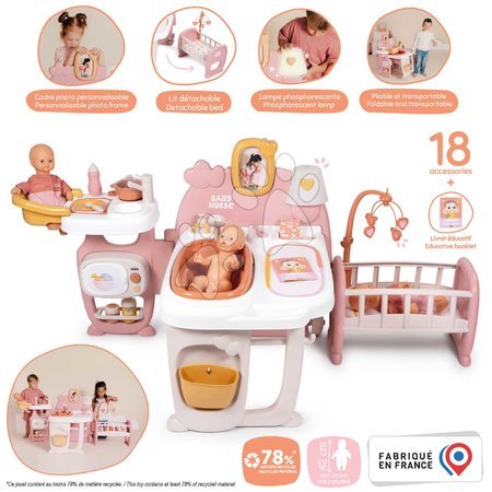 Baby Nurse | Seite 2 - Dreiflügeliges Puppenhaus Large Doll's Play Center Soft Baby Nurse Smoby_1