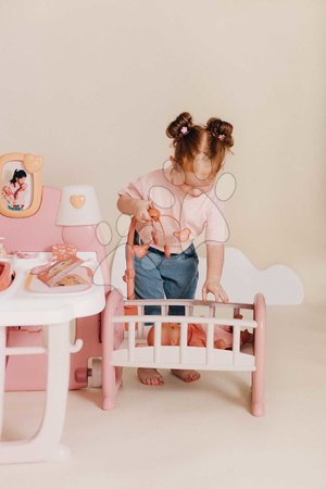 Puppenhäuser - Dreiflügeliges Puppenhaus Large Doll's Play Center Soft Baby Nurse Smoby - 7