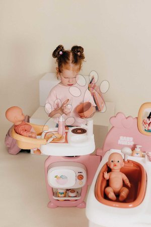 Puppenhäuser - Dreiflügeliges Puppenhaus Large Doll's Play Center Soft Baby Nurse Smoby - 14