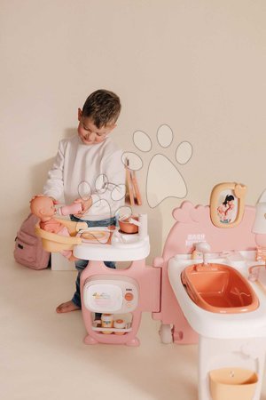 Puppenhäuser - Dreiflügeliges Puppenhaus Large Doll's Play Center Soft Baby Nurse Smoby - 22