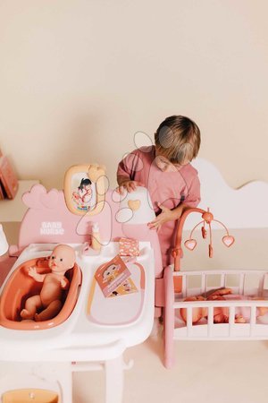 Puppenhäuser - Dreiflügeliges Puppenhaus Large Doll's Play Center Soft Baby Nurse Smoby - 24