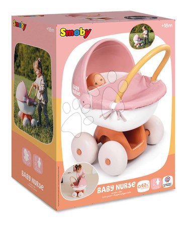 Puppenwagen ab 18 Monaten - Puppenwagen mit Textilausstattung Pram Soft Baby Nurse Smoby - 26