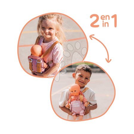 Puppenzubehör - Puppen-Babytrage mit verstellbaren Gurten – Carrier Soft Baby Nurse von Smoby - 2