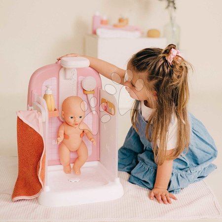 Puppenzubehör - Badezimmer mit funktionierender Dusche für Puppen Shower Soft Baby Nurse Smoby - 6