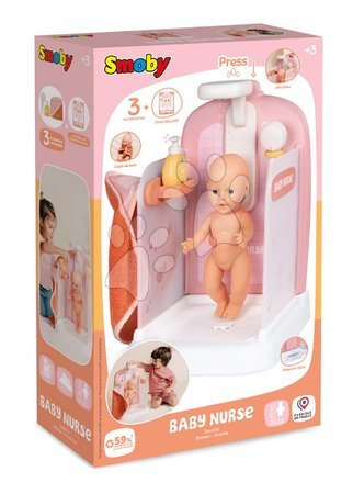Puppenzubehör - Badezimmer mit funktionierender Dusche für Puppen Shower Soft Baby Nurse Smoby - 19