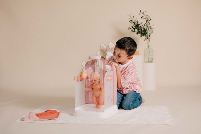 Puppenzubehör - Badezimmer mit funktionierender Dusche für Puppen Shower Soft Baby Nurse Smoby - 7