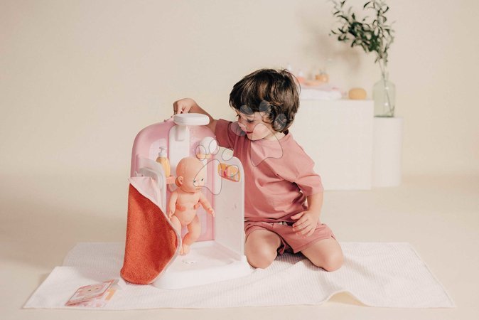Puppenzubehör - Badezimmer mit funktionierender Dusche für Puppen Shower Soft Baby Nurse Smoby - 13
