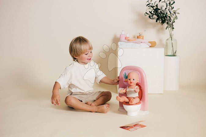 Puppenhäuser - Puppen-Badezimmer mit Toilette Toilets Soft Baby Nurse Smoby - 5