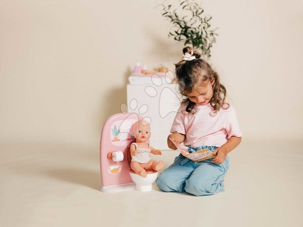Puppenhäuser - Puppen-Badezimmer mit Toilette Toilets Soft Baby Nurse Smoby - 7