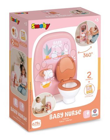 Puppenhäuser - Puppen-Badezimmer mit Toilette Toilets Soft Baby Nurse Smoby - 4