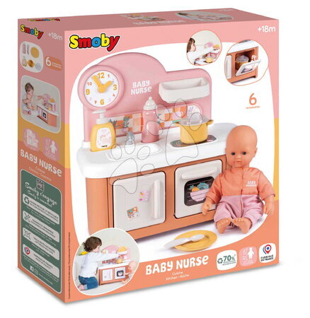 Puppenhäuser - Küchenherd für Puppen Baby Nurse Kitchen Smoby - 15
