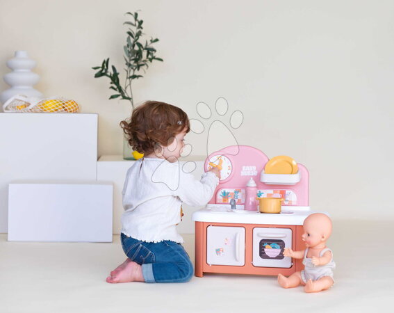 Puppenhäuser - Küchenherd für Puppen Baby Nurse Kitchen Smoby - 12