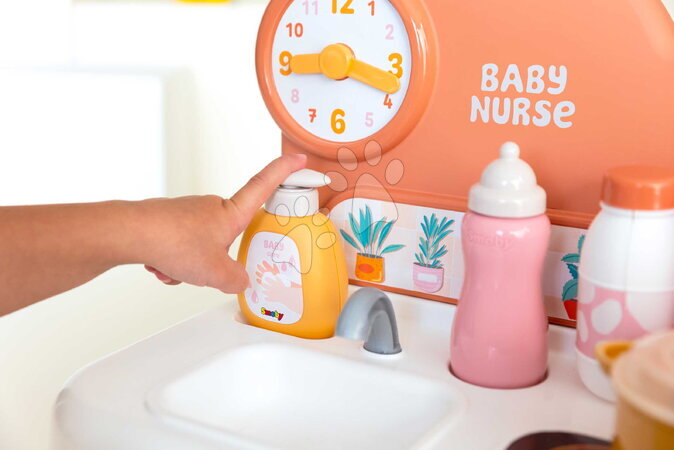 Puppenhäuser - Küchenzeile mit Essstuhl für Baby Baby Nurse Kitchen & High Chair Smoby - 10