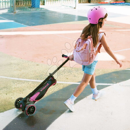 Háromkerekű rollerek - Háromkerekű roller kihúzható lábtartóval Xtend Pink Scooter smarTrike - 14