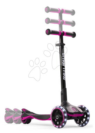 Háromkerekű rollerek - Háromkerekű roller kihúzható lábtartóval Xtend Pink Scooter smarTrike - 4