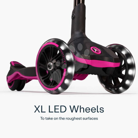 Háromkerekű rollerek - Háromkerekű roller kihúzható lábtartóval Xtend Pink Scooter smarTrike - 10