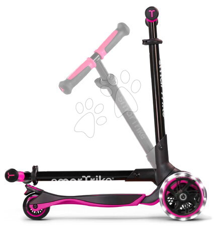 Háromkerekű rollerek - Háromkerekű roller kihúzható lábtartóval Xtend Pink Scooter smarTrike - 8