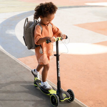 Háromkerekű rollerek - Háromkerekű roller kihúzható lábtartóval Xtend Lime Scooter smarTrike - 13