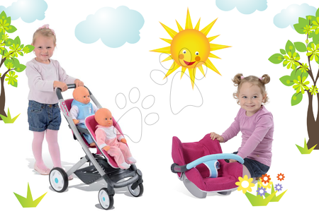 Kinderwagen für Puppe ab 18 Monaten - Set Kinderwagen für zwei Puppen Maxi Cosi & Quinny Smoby - 13