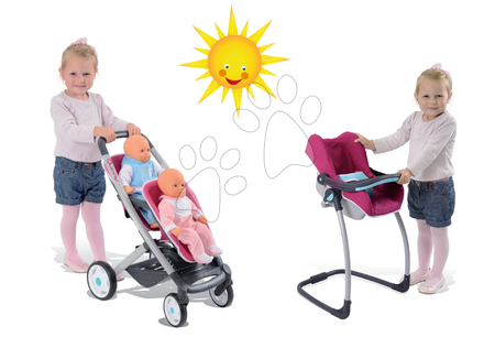 Wózki dla lalek w zestawie - Zestaw wózek na dwie lalki Maxi Cosi & Quinny Twin Smoby - 16