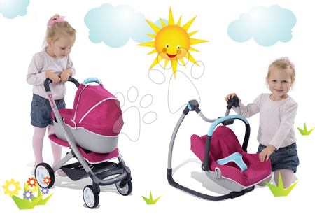 Kočárky od 18 měsíců - Set kočárek pro panenku Maxi Cosi & Quinny 3v1 Smoby - 6
