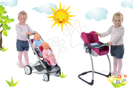 Wózki dla lalek w zestawie - Zestaw wózek na dwie lalki Maxi Cosi & Quinny Twin Smoby - 15