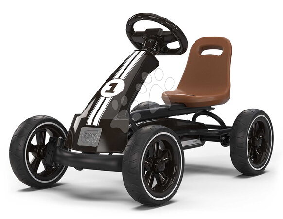 Dětská vozidla - Motokára na šlapání Go Kart Foxy Espresso Black Exit Toys