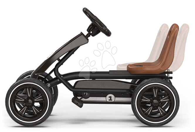 Dětská vozidla - Motokára na šlapání Go Kart Foxy Espresso Black Exit Toys_1