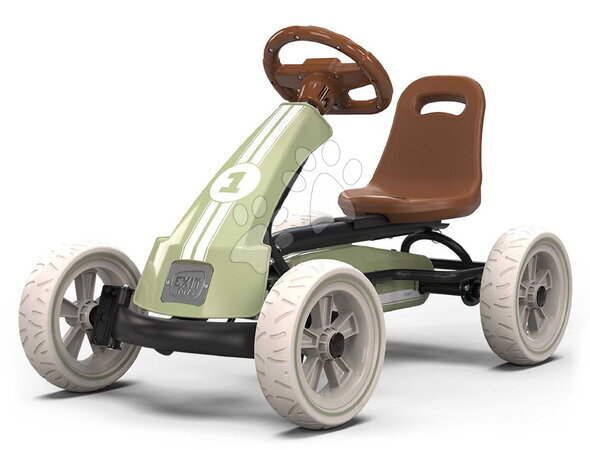 Dětská vozidla - Motokára na šlapání Go Kart Foxy Retro Green Exit Toys