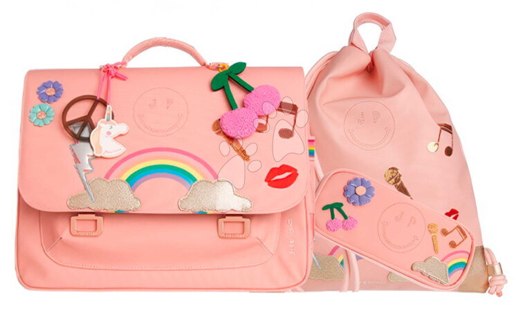 Iskolai kellékek - Set školská aktovka It Bag Midi Lady Gadget Pink Jeune Premier